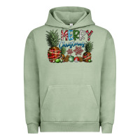 Pigment Oil Green Merry Christmas Urban Hoodie - CowhideDigitalArt