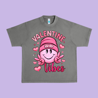Valentine Vibes Urban Heavy Tee Designed By Lillyallendesigns