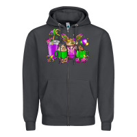 Smoke Mardi Gras coffee cups Zipper Hoodie - HowdyJamesFarm
