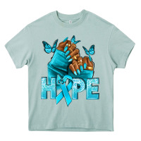 Hope Tealribbonovarian Cancer Nails Heavy Core Tee | Teevron