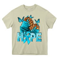 Mossy hope tealribbonovarian cancer nails Heavy Core Tee - NancyCooperArtShop