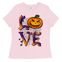 Bubblegum Pink Love Halloween Ladies Tee - Jasminsmagicworld