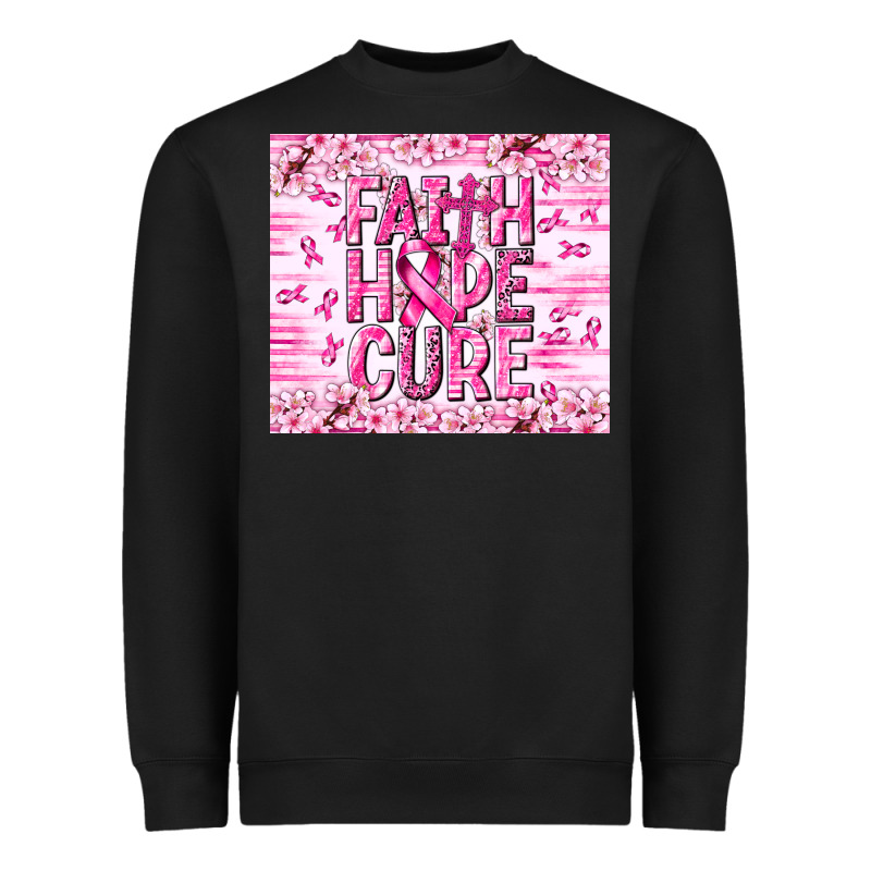 Faith Hope Cure Cancer Heavyweight Sweatshirt by NancyCooperArtShop | Teevron