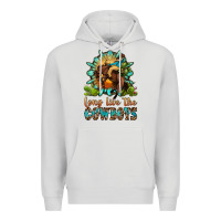 Dove Grey long live the cowboys Premium Hoodie - OliviaCreatesArt