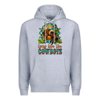 Heather Grey long live the cowboys Premium Hoodie - OliviaCreatesArt