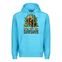 Ocean Blue long live the cowboys Premium Hoodie - OliviaCreatesArt