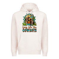 Pale Pink long live the cowboys Premium Hoodie - OliviaCreatesArt