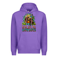 Purple long live the cowboys Premium Hoodie - OliviaCreatesArt