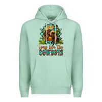 Seafoam long live the cowboys Premium Hoodie - OliviaCreatesArt