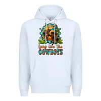 White long live the cowboys Premium Hoodie - OliviaCreatesArt
