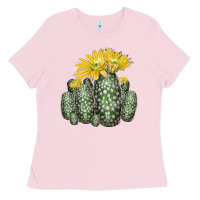 Bubblegum Pink texas rainbow cactus Ladies Tee - LillyAllenDesigns