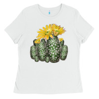 White texas rainbow cactus Ladies Tee - LillyAllenDesigns