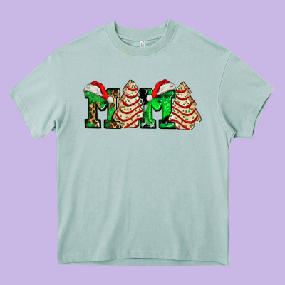 Mama With Christmas Tree Cake Ado Heavy Core Tee Designed By Adodesignshop