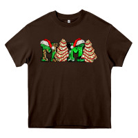 Chocolate Brown mama with christmas tree cake ado Heavy Core Tee - AdoDesignShop