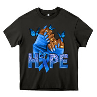 Asphalt hope blueribboncolon cancer nails Heavy Core Tee - NancyCooperArtShop