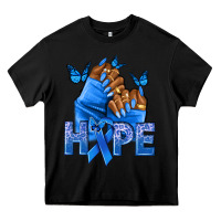 Black hope blueribboncolon cancer nails Heavy Core Tee - NancyCooperArtShop