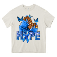 Cream hope blueribboncolon cancer nails Heavy Core Tee - NancyCooperArtShop