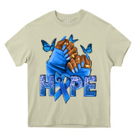 Mossy hope blueribboncolon cancer nails Heavy Core Tee - NancyCooperArtShop