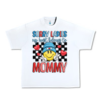 White sorry ladies my heart belongs to mommy Urban Heavy Tee - LillyAllenDesigns
