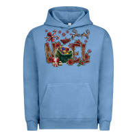 Pigment Pebble Blue noel Urban Hoodie - CowhideDigitalArt