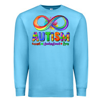 Ocean Blue Autism accept understand love Premium Sweatshirt - FaDigitalArtStudio