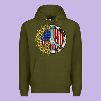 Peace Sign Premium Hoodie Designed By Jahusdesignshop