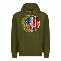 Army Green Peace sign Premium Hoodie - JahusDesignShop