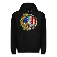 Black Peace sign Premium Hoodie - JahusDesignShop