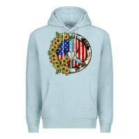 Blue Mist Peace sign Premium Hoodie - JahusDesignShop