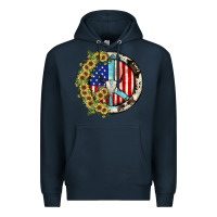 Navy Peace sign Premium Hoodie - JahusDesignShop