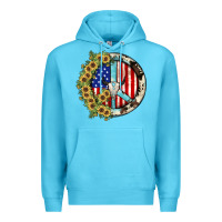 Ocean Blue Peace sign Premium Hoodie - JahusDesignShop