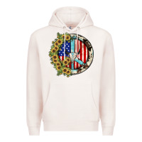 Pale Pink Peace sign Premium Hoodie - JahusDesignShop