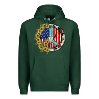 Sports Green Peace sign Premium Hoodie - JahusDesignShop