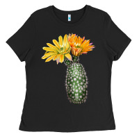 Black texas rainbow cactus Ladies Tee - LillyAllenDesigns