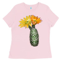 Bubblegum Pink texas rainbow cactus Ladies Tee - LillyAllenDesigns