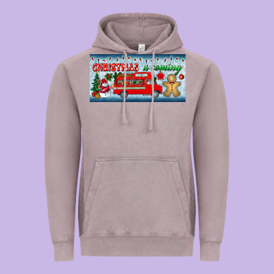 Christmas Is Coming License Plate Vintage Hoodie Designed By Bundleandbundleshop