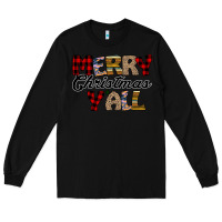 Black Merry Christmas Y'all Long Sleeve Tee - Bettercallsaul