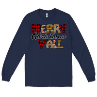 Navy Merry Christmas Y'all Long Sleeve Tee - Bettercallsaul