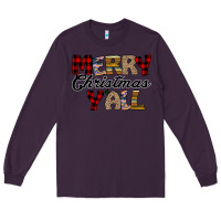 Plum Merry Christmas Y'all Long Sleeve Tee - Bettercallsaul