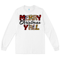 White Merry Christmas Y'all Long Sleeve Tee - Bettercallsaul