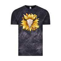 Cloud Black sunflower bull skull Vintage Tee - JahusDesignShop
