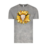 Cloud Rock sunflower bull skull Vintage Tee - JahusDesignShop