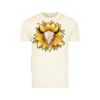 Sunflower Bull Skull Vintage Tee | Teevron