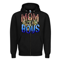 Black Mom of Boys Mother's Day Zipper Hoodie - CowGirlArtShop