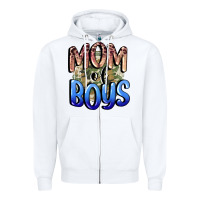 White Mom of Boys Mother's Day Zipper Hoodie - CowGirlArtShop