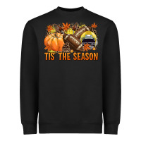 Black Tis' the season Football yellow helmet Heavyweight Sweatshirt - NancyCooperArtShop