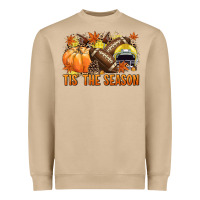 Tis' The Season Football Yellow Helmet Heavyweight Sweatshirt | Teevron