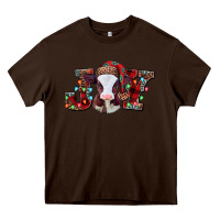 Chocolate Brown joy baby cow christmas Heavy Core Tee - Jasminsmagicworld