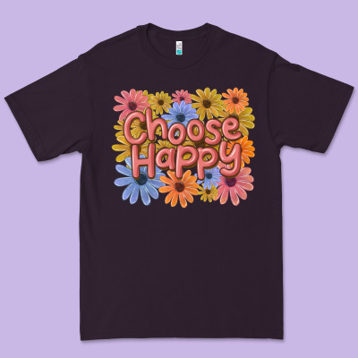 Choose Happy Premium Tee Designed By Maliassmallbusiness