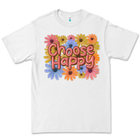 White choose happy Premium Tee - MaliasSmallBusiness